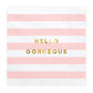 Set 20 Servetele Dungi - Hello Gorgeous, Roz Deschis, 33X33Cm