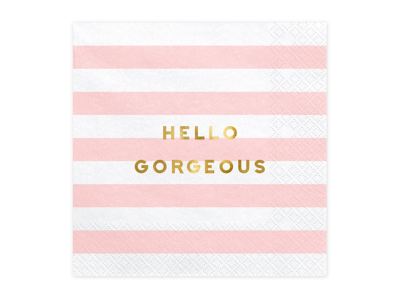 Set 20 Servetele Dungi - Hello Gorgeous, Roz Deschis, 33X33Cm