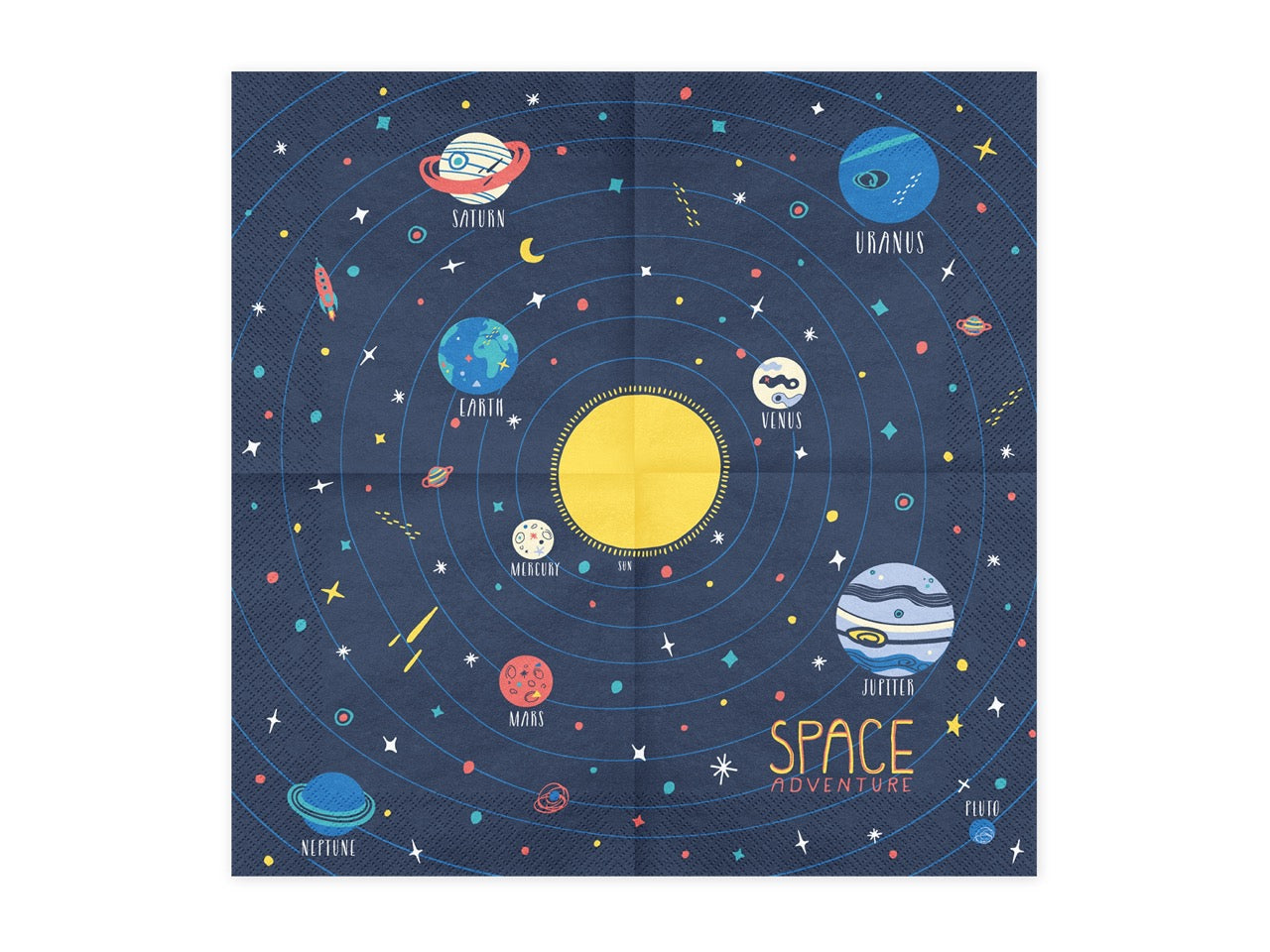 Set 20 Servetele Space Party, 33X33Cm