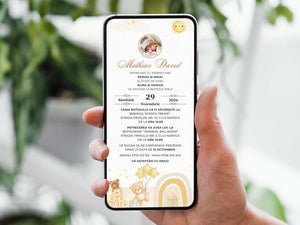 Invitatie Botez Sweet Home, Format Digital