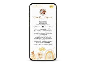 Invitatie Botez Sweet Home, Format Digital