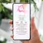 Invitatie Botez Unicorn World, Format Digital-BalloonEvents.ro