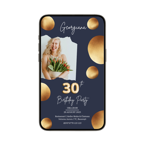 Invitatie Zi De Nastere Gorgeous, Format Digital