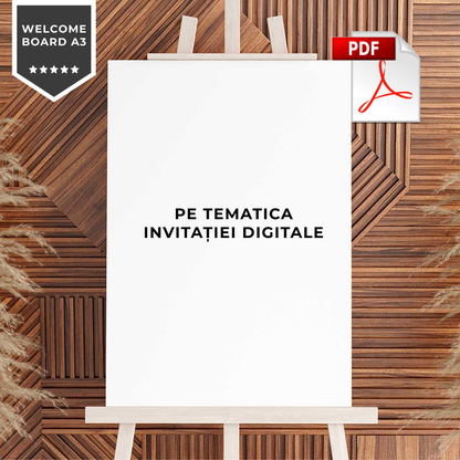 Welcome Board, Fisier Digital .Pdf-BalloonEvents.ro
