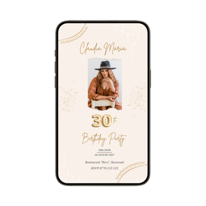 Invitatie Zi De Nastere Beautiful, Format Digital