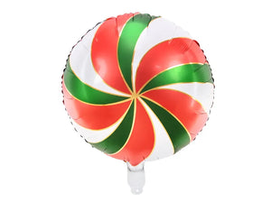 Balon Din Folie Candy, 35Cm, Verde Rosu