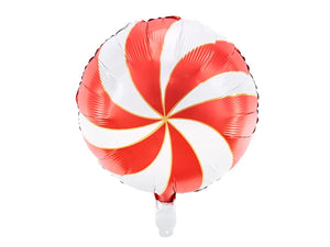 Balon Din Folie Candy, 35Cm Rosu Alb