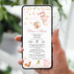 Invitatie Botez Bunny Heart, Format Digital