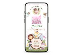 Invitatie Taierea Motului - Turta, Little Girls Party, Format Digital