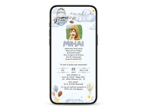 Invitatie Taierea Motului - Turta, Oh How Time Flies, Format Digital