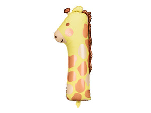 Balon Din Folie Cifra 1 - Girafa, 42X90 Cm