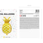 Balon Din Folie Ananas, Auriu, 38X63Cm