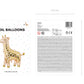 Balon Din Folie Girafa, 100X120 Cm